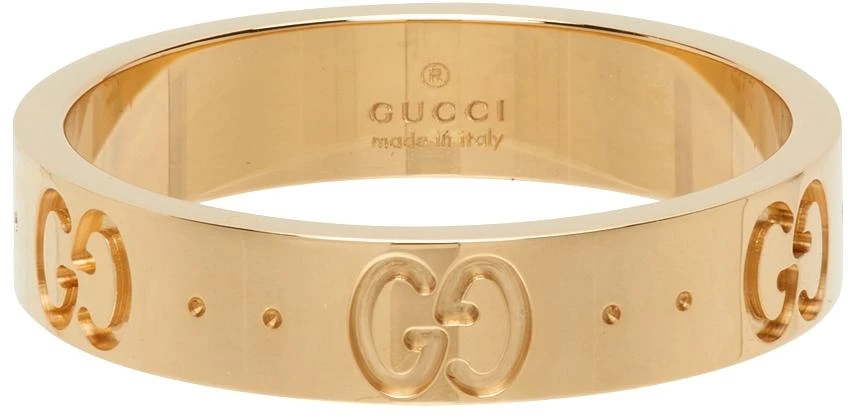 商品Gucci|金色 Icon 窄版戒指,价格¥9332,第1张图片