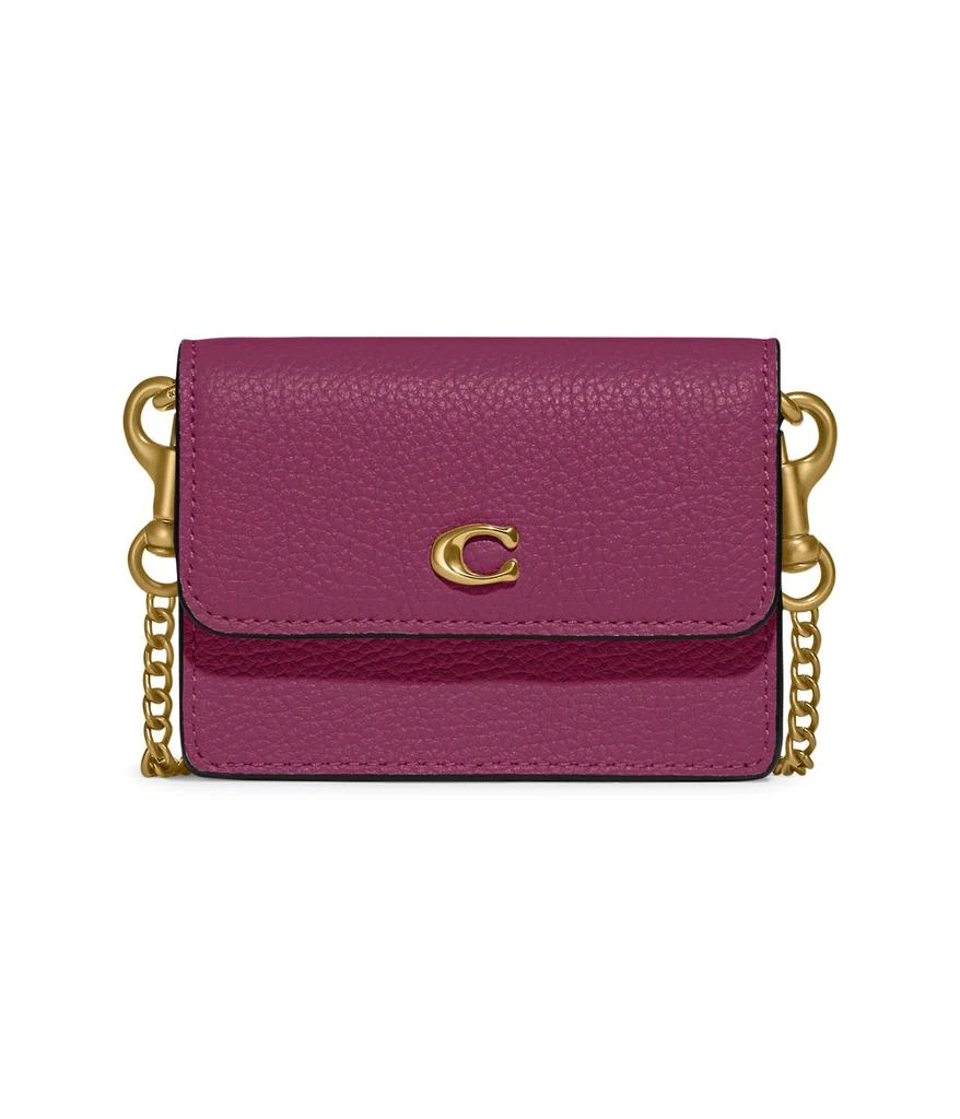 商品Coach|Refined Calf Leather Half Flap Card Case,价格¥712,第1张图片