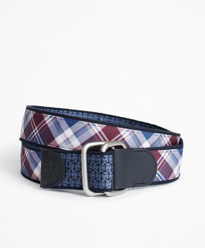 商品Brooks Brothers|Plaid and Solid Reversible Stretch Belt,价格¥246,第1张图片