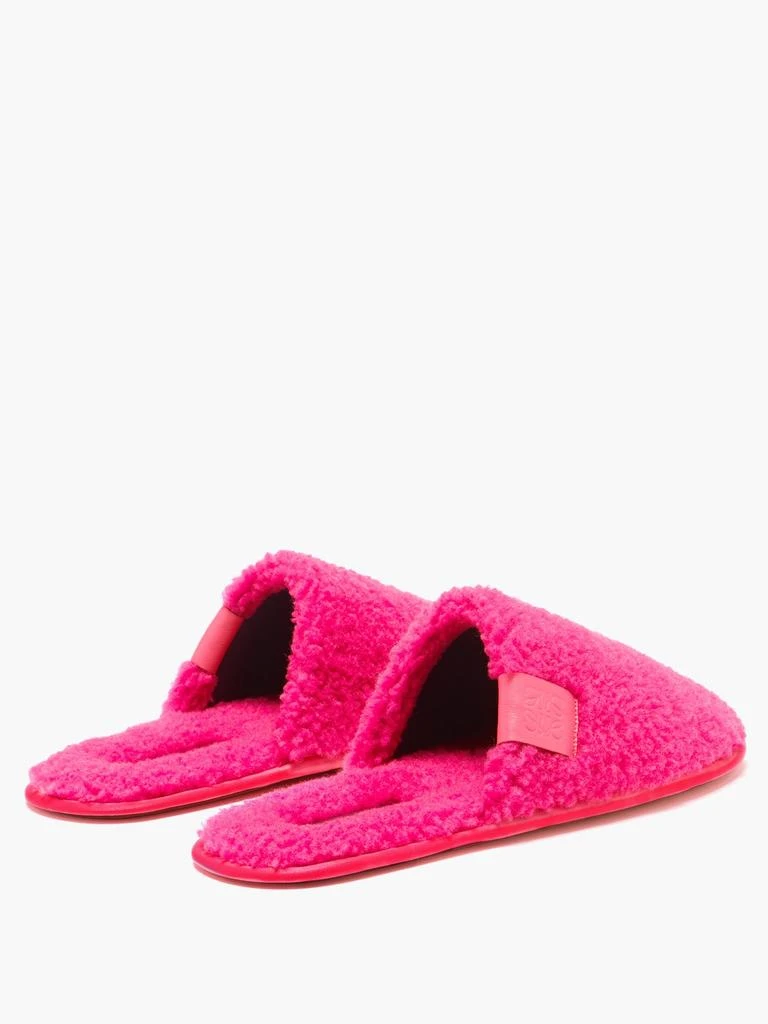 商品Loewe|Anagram-tab wool-fleece slippers,价格¥2165,第4张图片详细描述