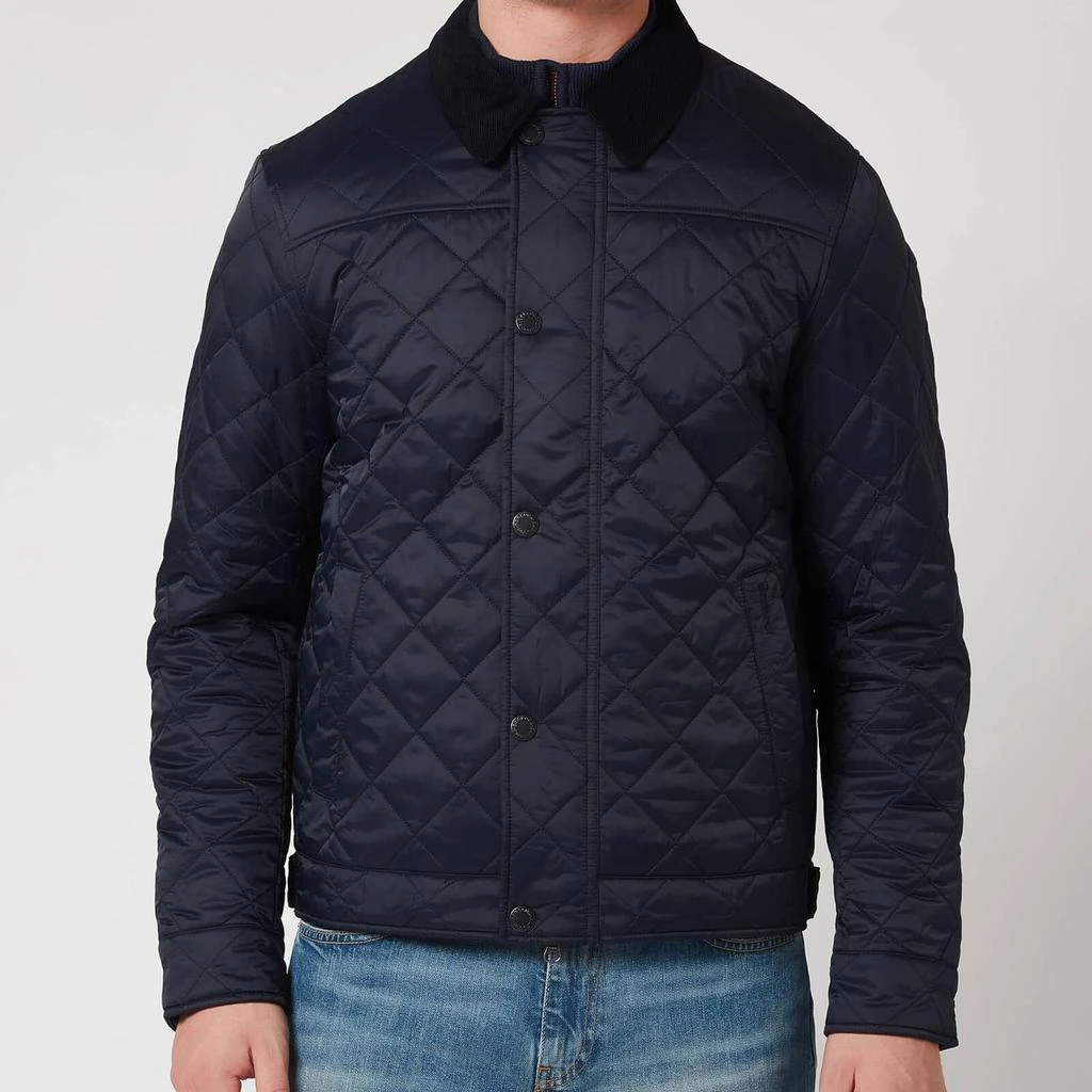 商品Barbour|Barbour Heritage Tartan Men's Lemal Quilted Jacket - Navy,价格¥619,第1张图片