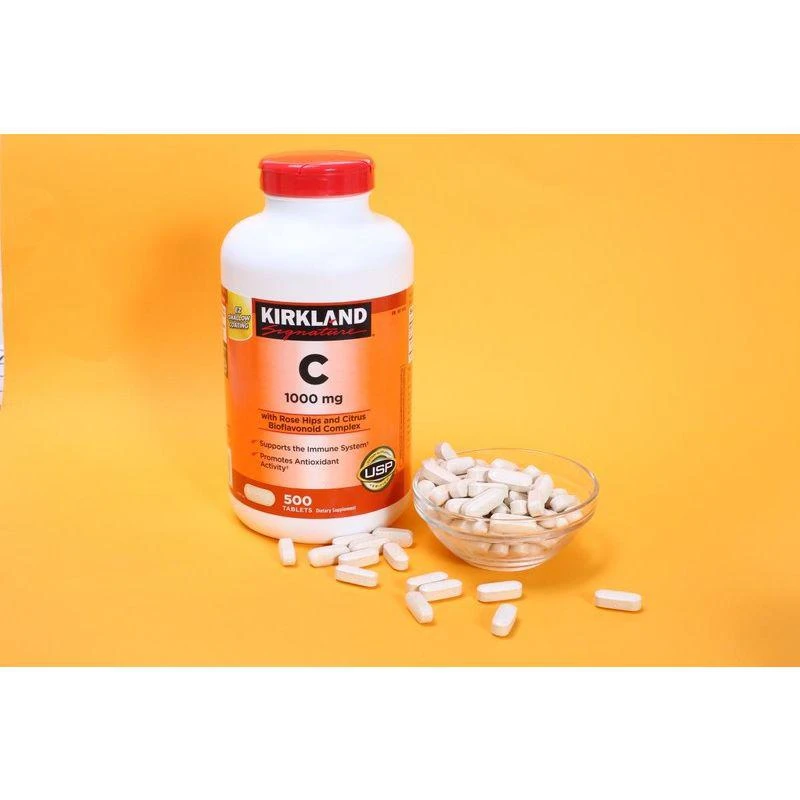 商品kirkland signature|美国直邮 kirkland柯克兰维生素C咀嚼片天然补充VC片1000mg 500粒,价格¥252,第4张图片详细描述