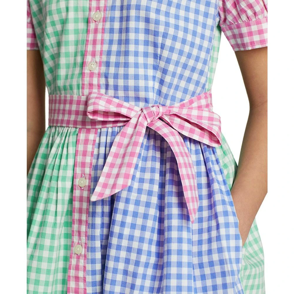 商品Ralph Lauren|Big Girls Gingham Cotton Poplin Shirt Dress,价格¥197,第3张图片详细描述