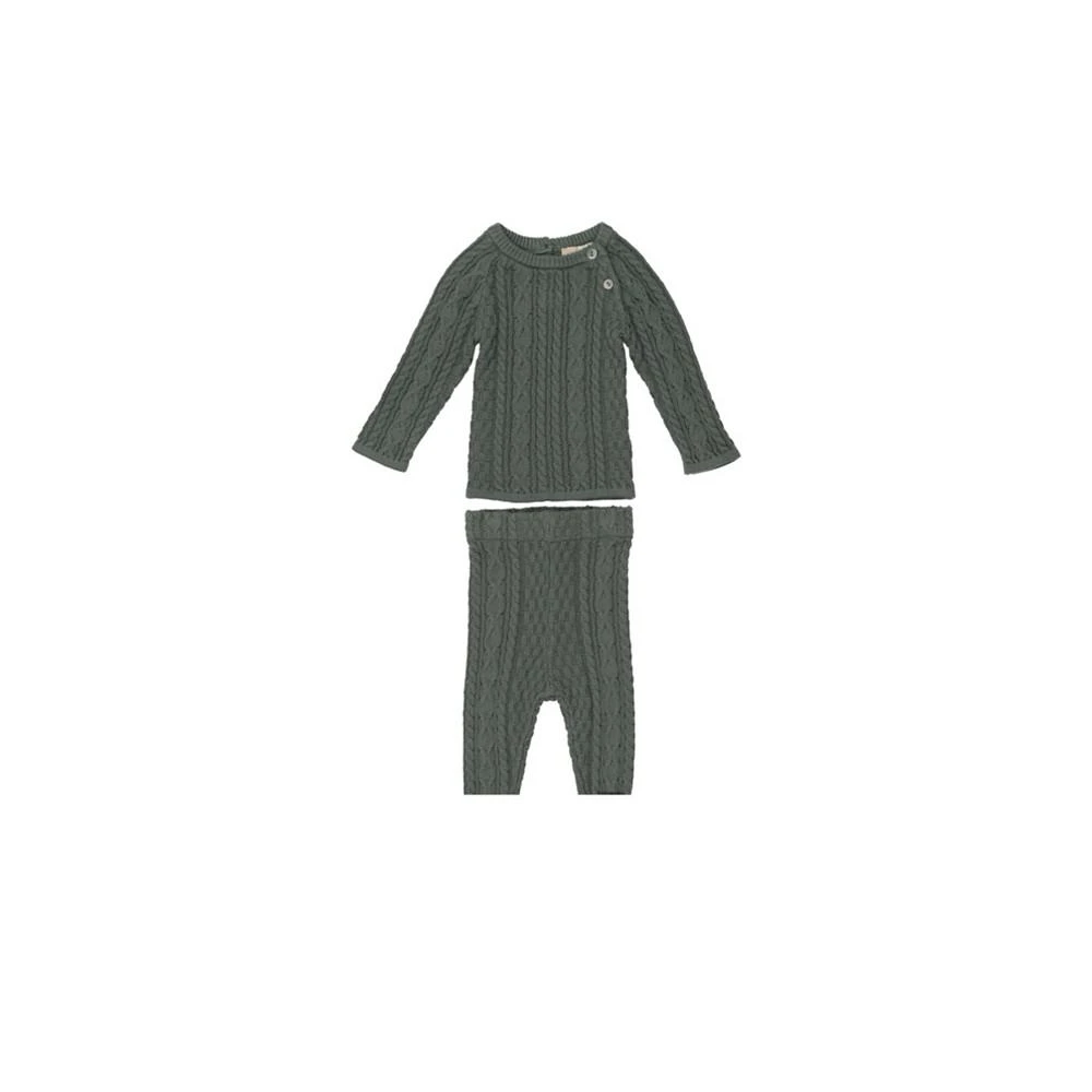 商品Maniere|Baby Girls Noovel Knit Top and Footed Pants, 2 Piece Set,价格¥67,第1张图片