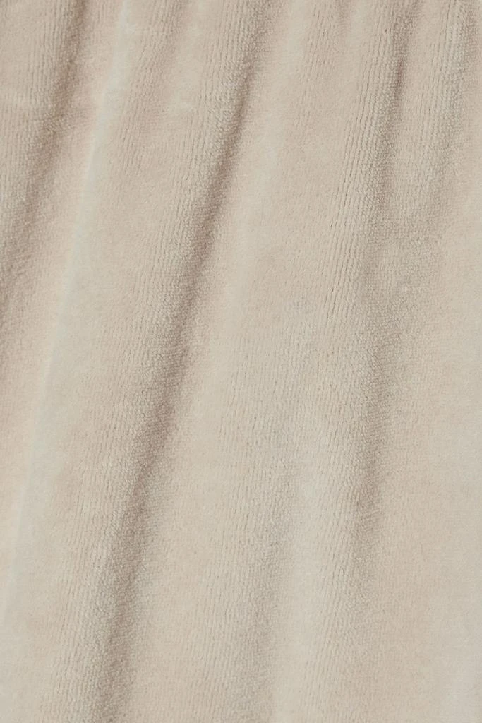 商品Bella Freud|Cropped cotton-blend velour track pants,价格¥734,第4张图片详细描述