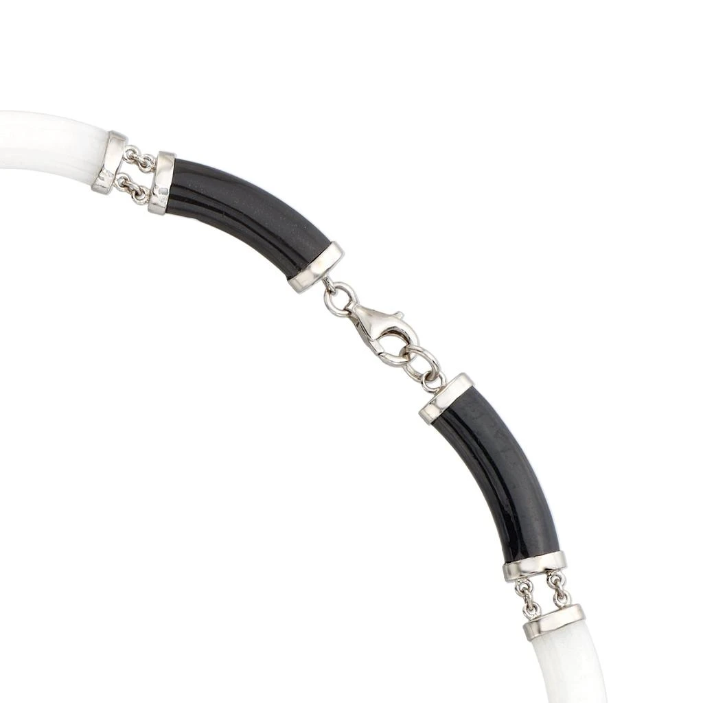 商品Ross-Simons|Ross-Simons Multicolored Jade Necklace in Sterling Silver,价格¥1263,第3张图片详细描述