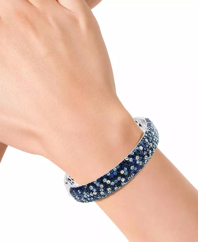 商品Effy|EFFY® Multi-Sapphire Ombré Bangle Bracelet (13-1/3 ct. t.w.) in Sterling Silver,价格¥8753,第2张图片详细描述