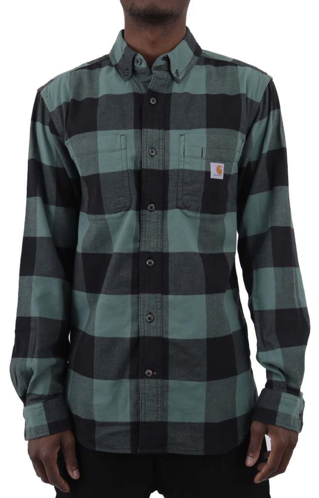 商品Carhartt|(105432) Rugged Flex Relaxed Fit MW Flannel L/S Plaid Shirt - Slate Green,价格¥440,第1张图片