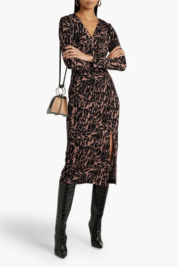 商品Diane von Furstenberg|Grendel draped printed jersey midi dress,价格¥1642,第2张图片详细描述