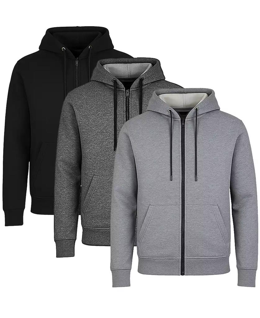 Men's Lined Full-Zip Hoodie, 3-Pack image 2