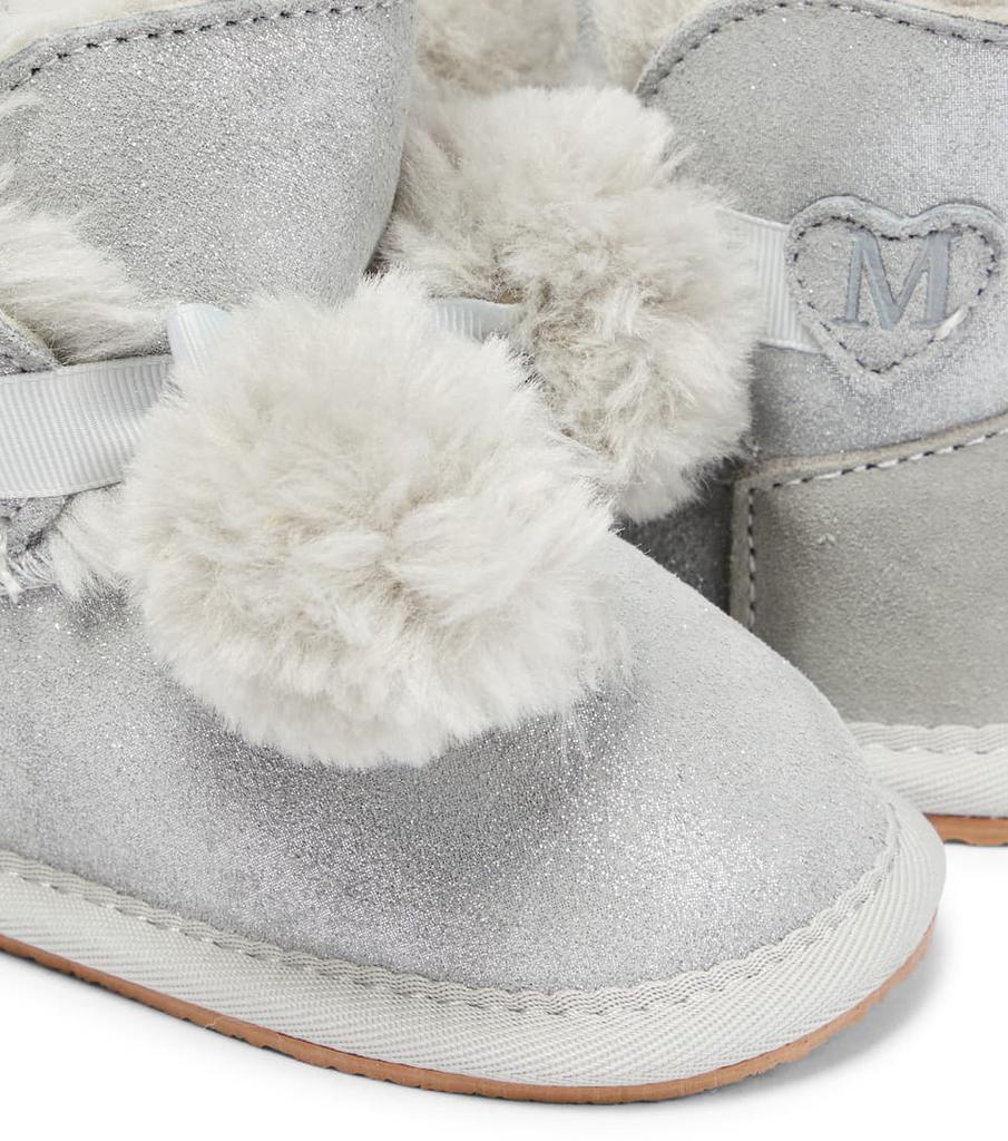 Baby faux fur-lined suede boots商品第4张图片规格展示