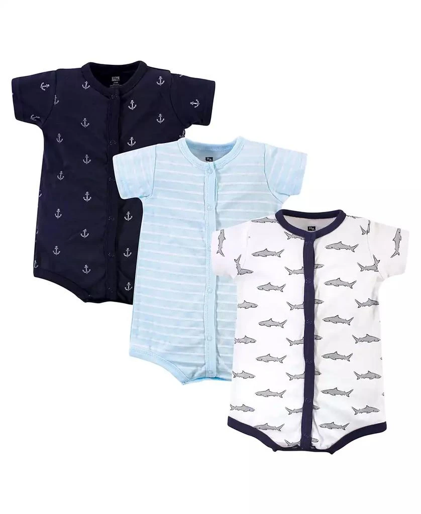 商品Hudson|Baby Girls Cotton Rompers 3pk, Lemon,价格¥151,第1张图片