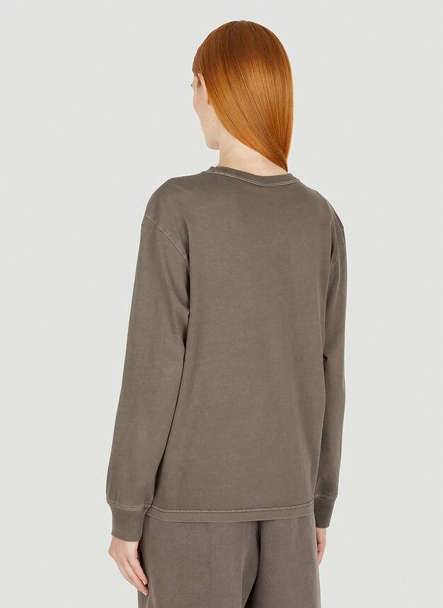 商品Alexander Wang|Puff Logo Long Sleeve T-Shirt in Brown,价格¥540,第4张图片详细描述