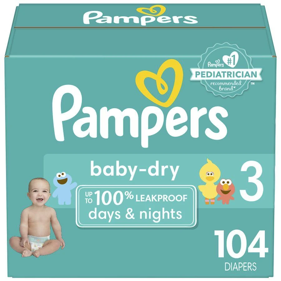 商品Pampers|Absorbent Disposable Diapers Size 3 (16-28 lbs),价格¥253,第1张图片详细描述