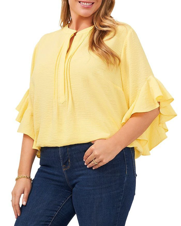 商品Vince Camuto|VINCE CAMUTO Ruffle Sleeve Top,价格¥198,第1张图片