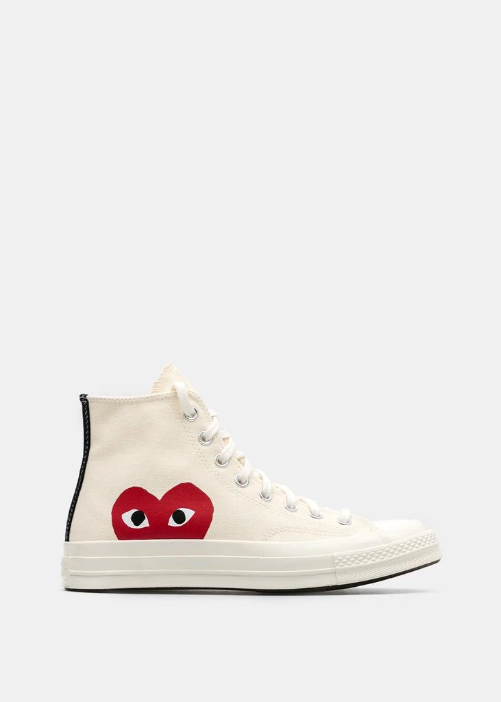 商品Comme des Garcons|COMME DES GARCONS PLAY Ivory Converse Red Heart Chuck 70 Sneakers,价格¥780,第1张图片