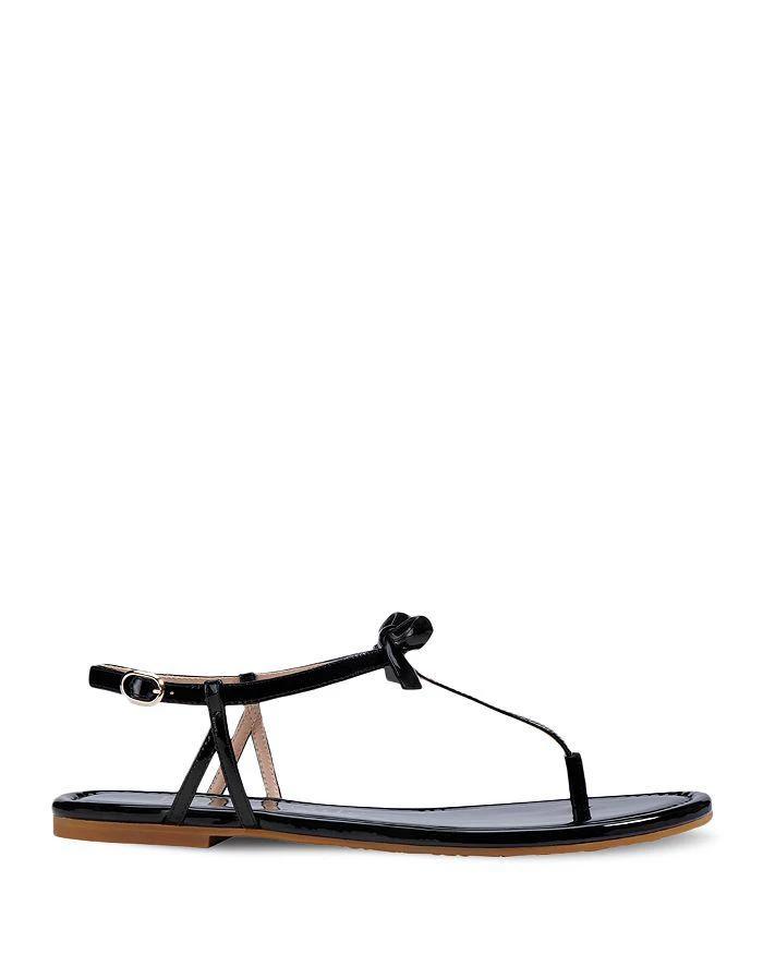 商品Kate Spade|Women's Piazza Knotted Bow Patent Leather Thong Sandals,价格¥481,第2张图片详细描述