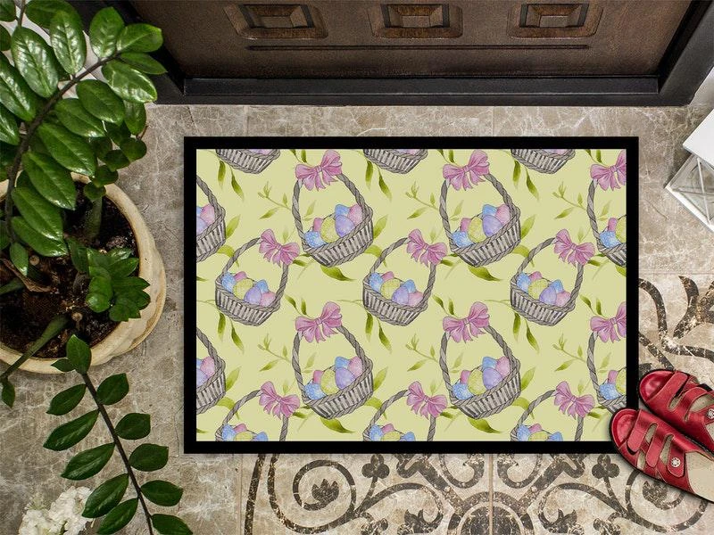 商品Caroline's Treasures|24 in x 36 in Easter Basket and Eggs Door Mat Indoor/Outdoor,价格¥307,第2张图片详细描述