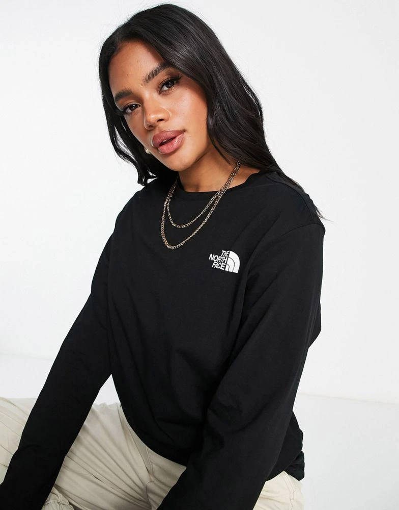 商品The North Face|The North Face Collage Exclusive at ASOS back print long sleeve t-shirt in black,价格¥375,第2张图片详细描述