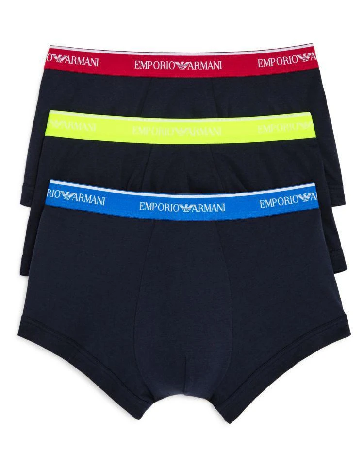 商品Emporio Armani|Core Logo Trunks, Pack of 3,价格¥138,第1张图片