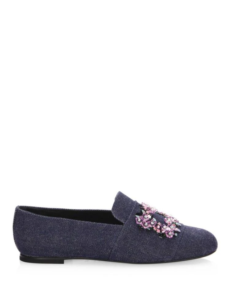 商品Roger Vivier|Violet Embroidered Loafers,价格¥7792,第5张图片详细描述