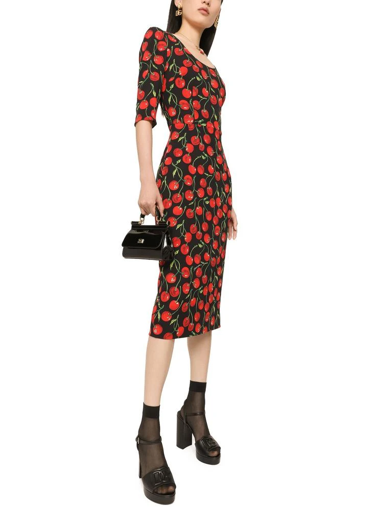 商品Dolce & Gabbana|查米尤斯绸缎过膝连衣裙,价格¥18983,第5张图片详细描述