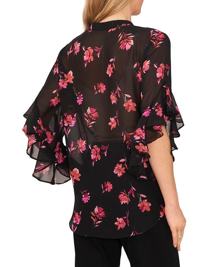 商品Vince Camuto|Floral Print Ruffled Sleeve Top,价格¥299,第2张图片详细描述