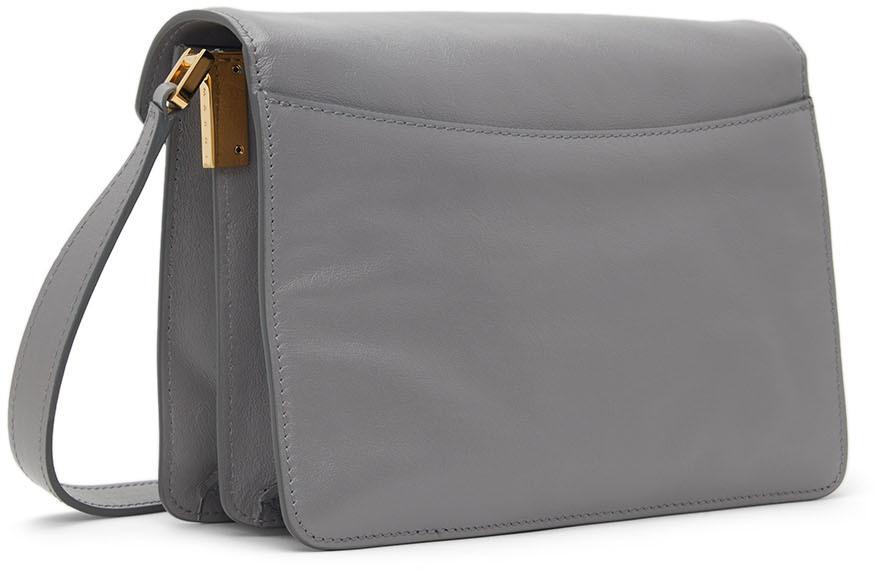 Gray Medium Soft Trunk Shoulder Bag商品第3张图片规格展示
