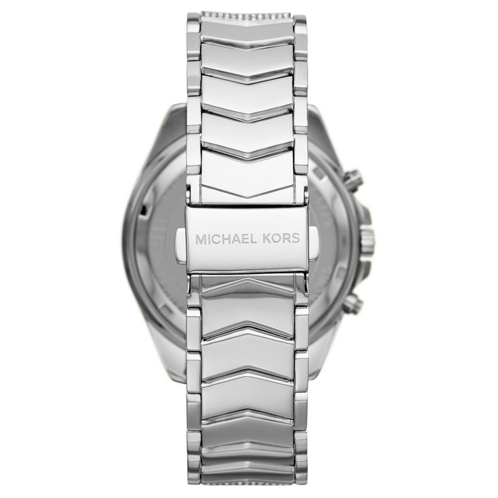 商品Michael Kors|Women's Chronograph Whitney Stainless Steel Pavé Bracelet Watch 45mm,价格¥2935,第4张图片详细描述