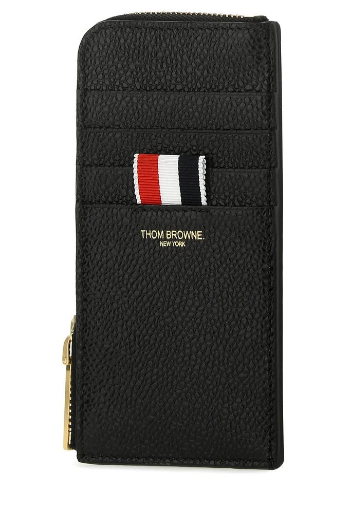 商品Thom Browne|Black leather coin purse,价格¥3116,第1张图片