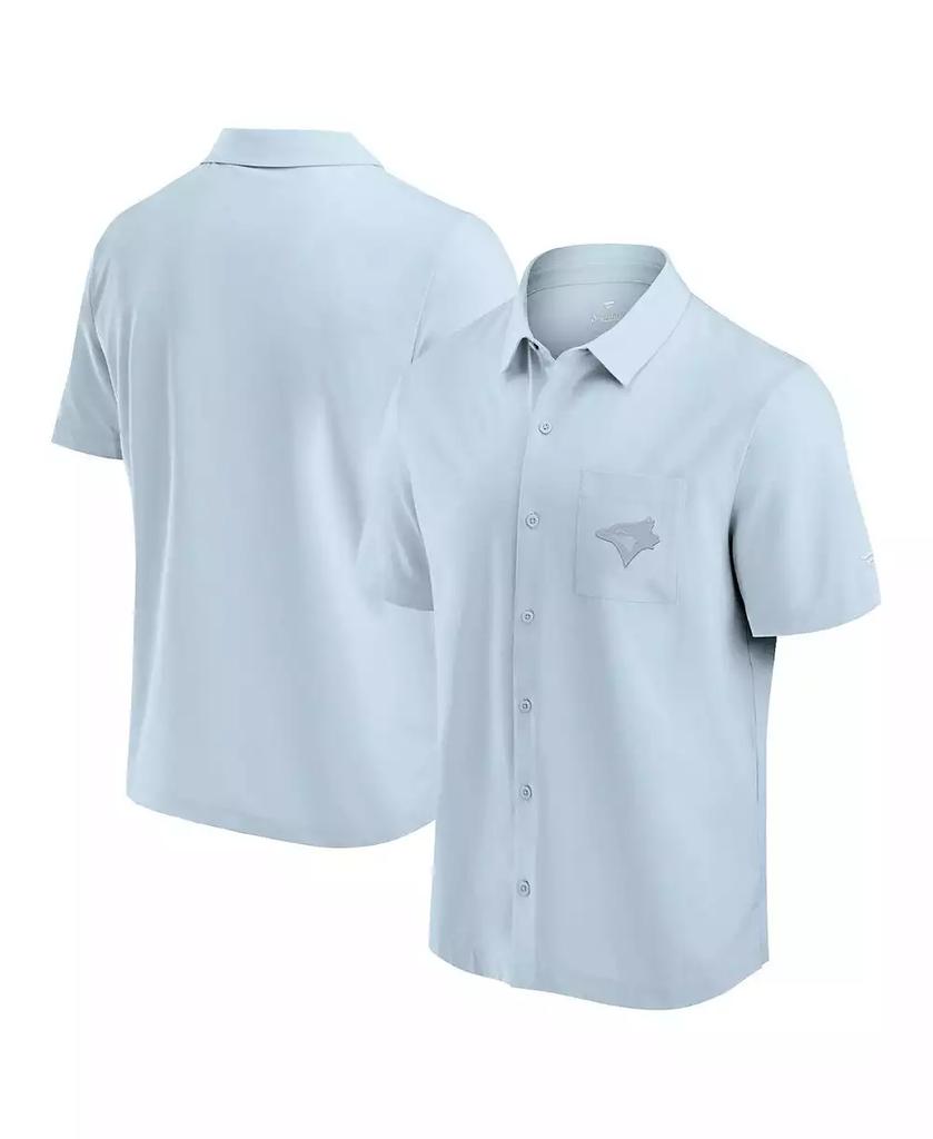 Camisola masculina azul-clara de botão da direção do Toronto Blue Jays image 2