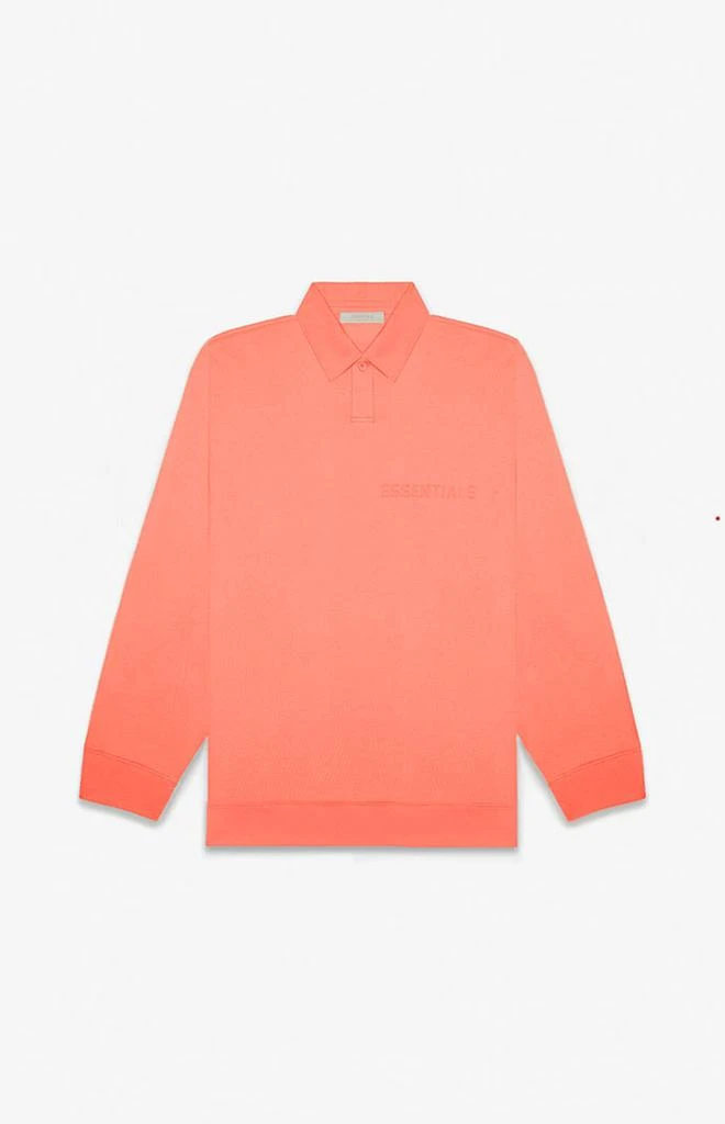 商品Essentials|Coral Long Sleeve Polo Sweatshirt,价格¥618,第1张图片