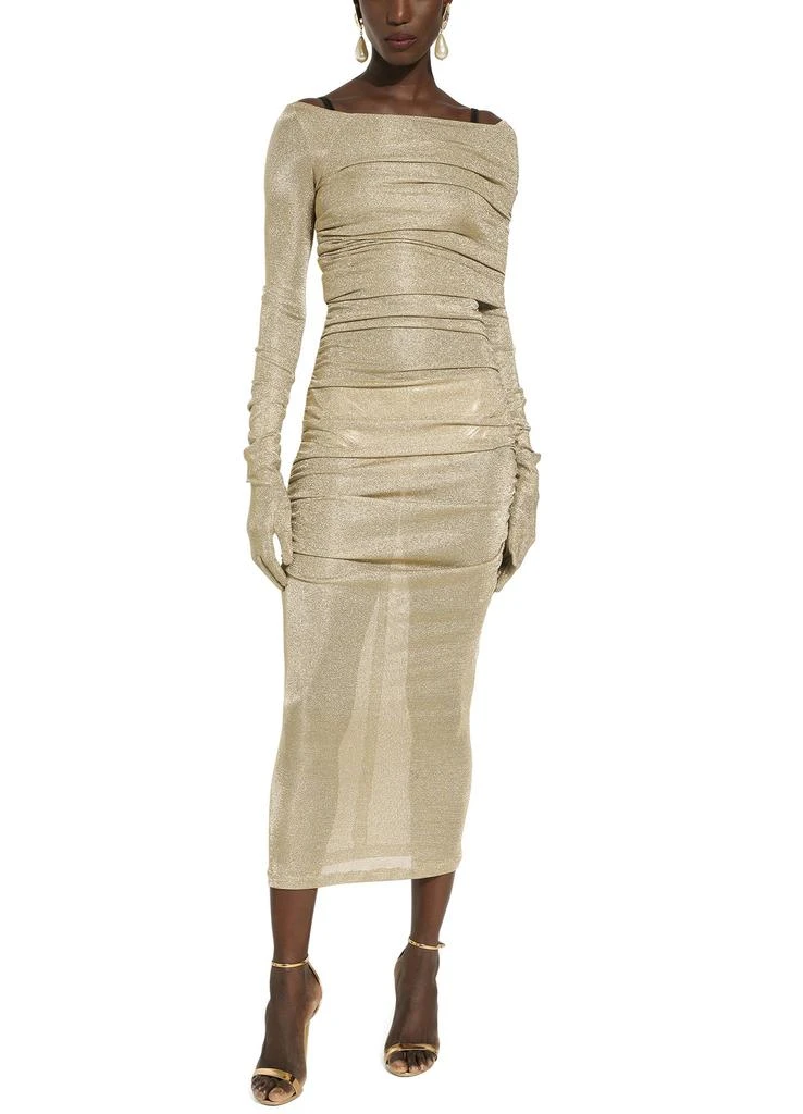 商品Dolce & Gabbana|金银丝针织中长连衣裙,价格¥18610,第2张图片详细描述