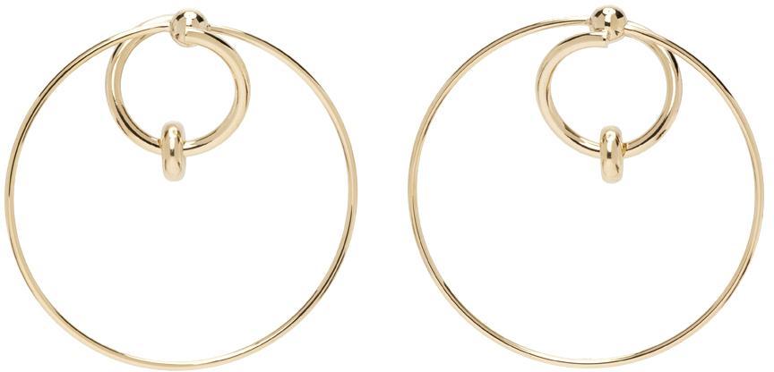 商品Justine Clenquet|Gold Eva Earrings,价格¥708,第1张图片
