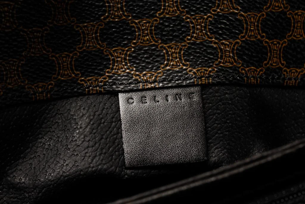 商品[二手商品] Celine|Celine Macadam Pattern Pochette Black Leather Shoulder Bag,价格¥7952,第5张图片详细描述