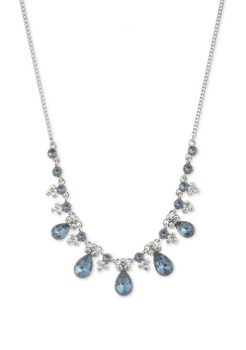 商品Givenchy|Silver Tone Denim Crystal 163 Extender Frontal Necklace,价格¥506,第1张图片