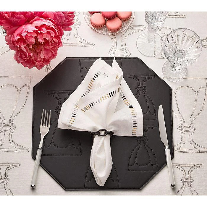 商品Kim Seybert|Kim Seybert Enamel Link Black Napkin Ring, Set of 4 in a Gift Box ,价格¥856,第3张图片详细描述