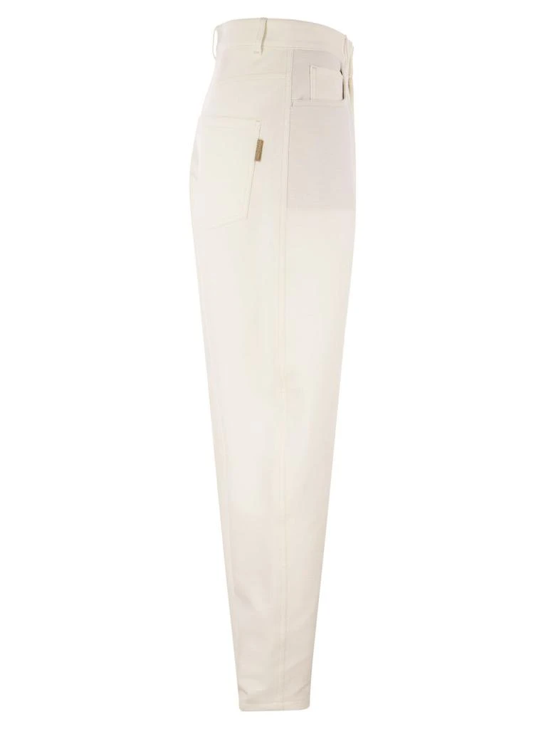 商品Brunello Cucinelli|Brunello Cucinelli Tapered-Leg Ankle-Length Trousers,价格¥2381-¥5516,第3张图片详细描述