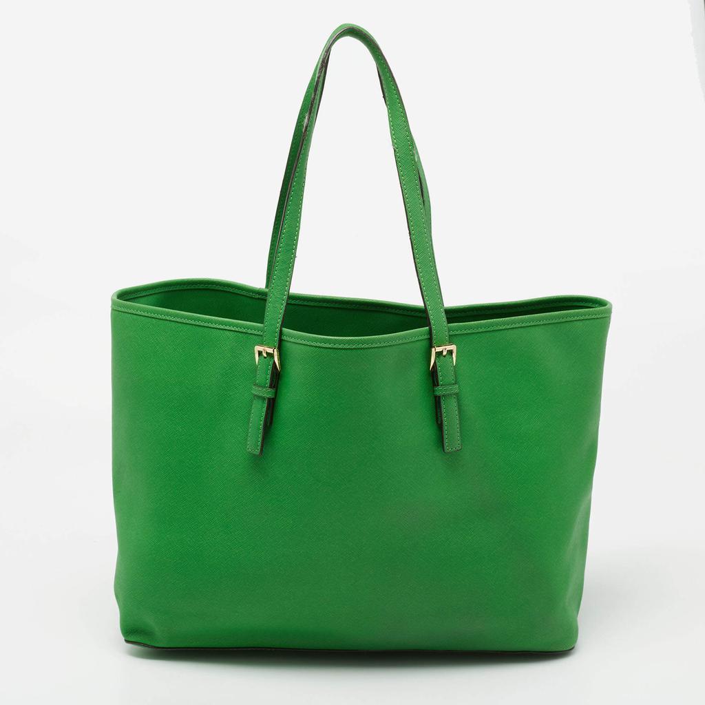 商品[二手商品] Michael Kors|Michael Kors Green Saffiano Leather Large Jet Set Travel Tote,价格¥1501,第6张图片详细描述