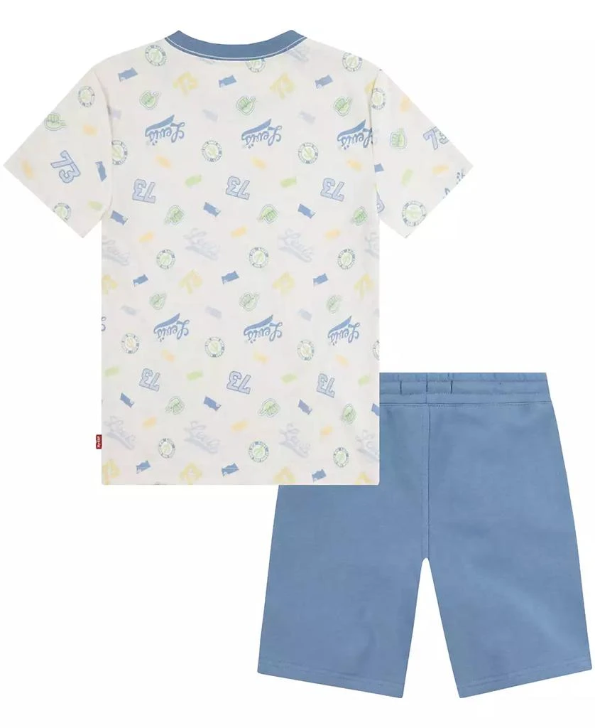 商品Levi's|Toddler and Little Boys Badges T-shirt and Shorts Set,价格¥188,第4张图片详细描述