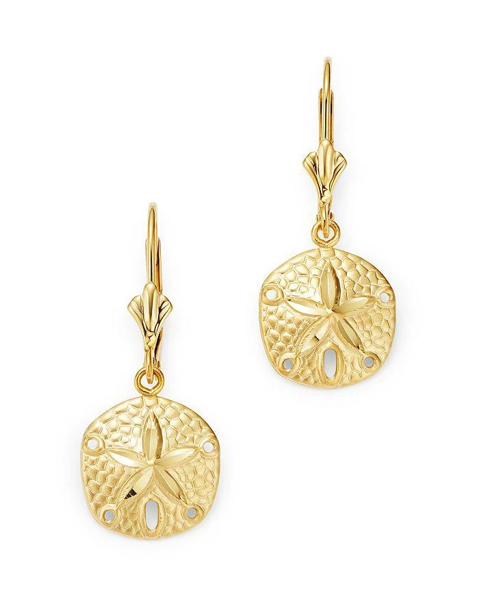 商品Bloomingdale's|Sand Dollar Drop Earrings in 14K Yellow Gold - Exclusive,价格¥3744,第1张图片详细描述