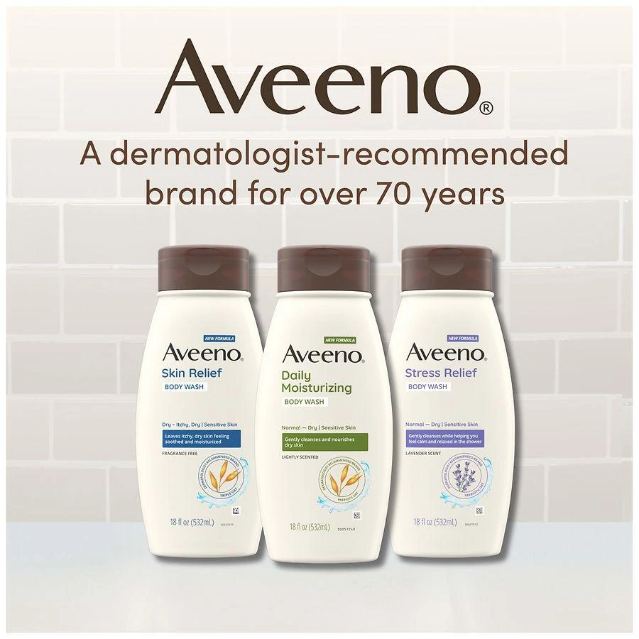 商品Aveeno|Stress Relief Body Wash with Nourishing Oat & Lavender Lavender,价格¥98,第2张图片详细描述