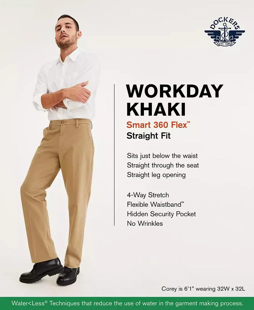 Men's Workday Smart 360 Flex Straight Fit Khaki Stretch Pants 商品