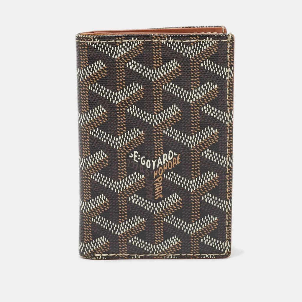 商品[二手商品] Goyard|Goyard Black Goyardine Coated Canvas Saint Pierre Card Holder,价格¥5497,第1张图片