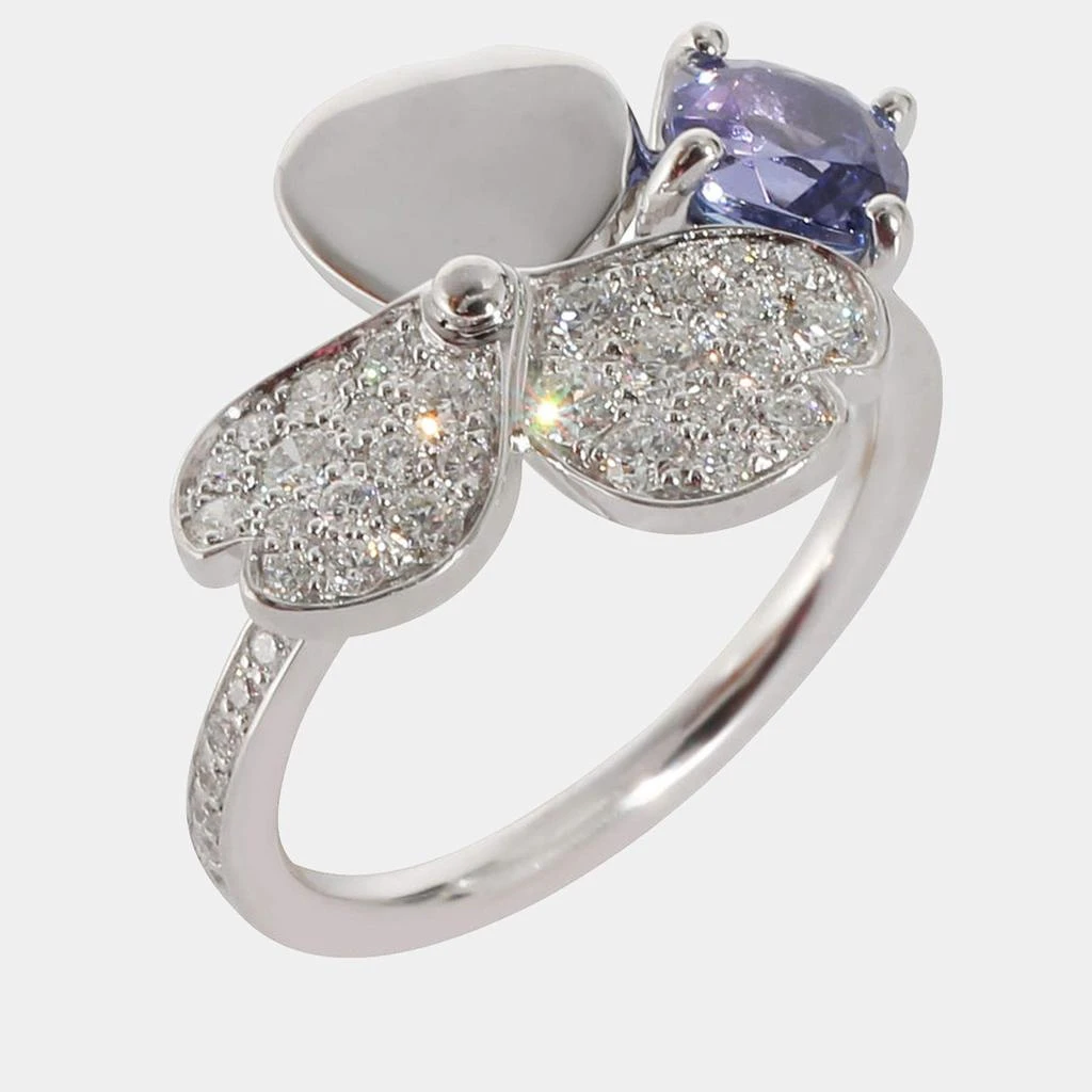 商品[二手商品] Tiffany & Co.|Tiffany & Co. Paper Flowers Tanzanite Fashion Ring in  Platinum 0.3 CTW Ring US 4,价格¥23506,第1张图片