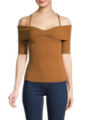 商品Bailey 44|Markie Knit Cold-Shoulder Top,价格¥138,第1张图片