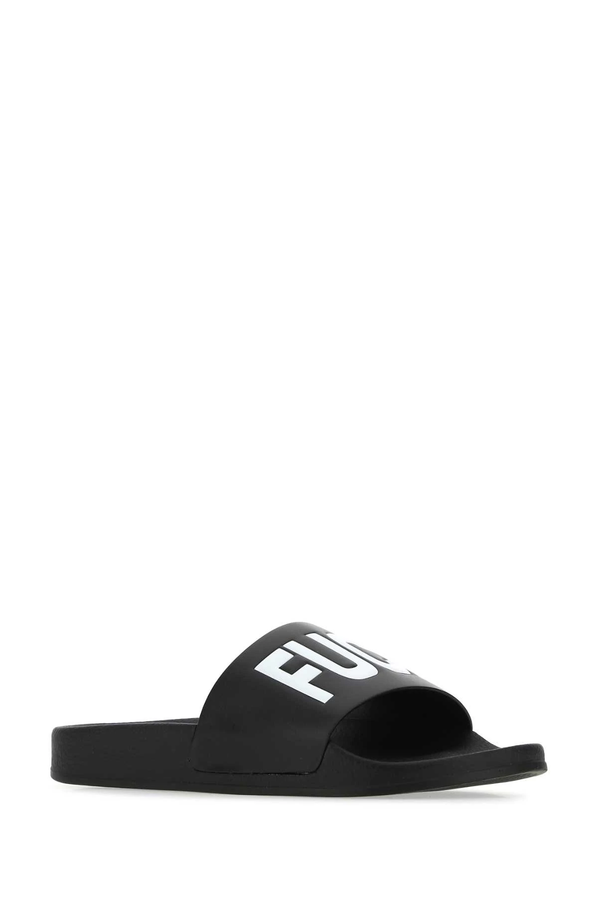 商品【商品预售7天】 Vetements|Vetements 男士拖鞋 VL12FL200BBLACKWHITE 黑色,价格¥1828,第3张图片详细描述