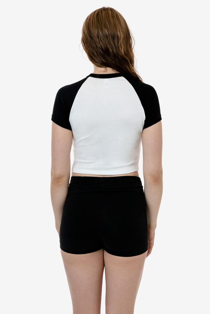 43077 - Baby Rib Short Sleeve Cropped Raglan商品第9张图片规格展示
