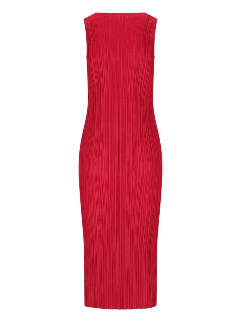 商品Issey Miyake|Pleats Please By Issey Miyake Round Neck Pleated Long Dress,价格¥2247,第2张图片详细描述