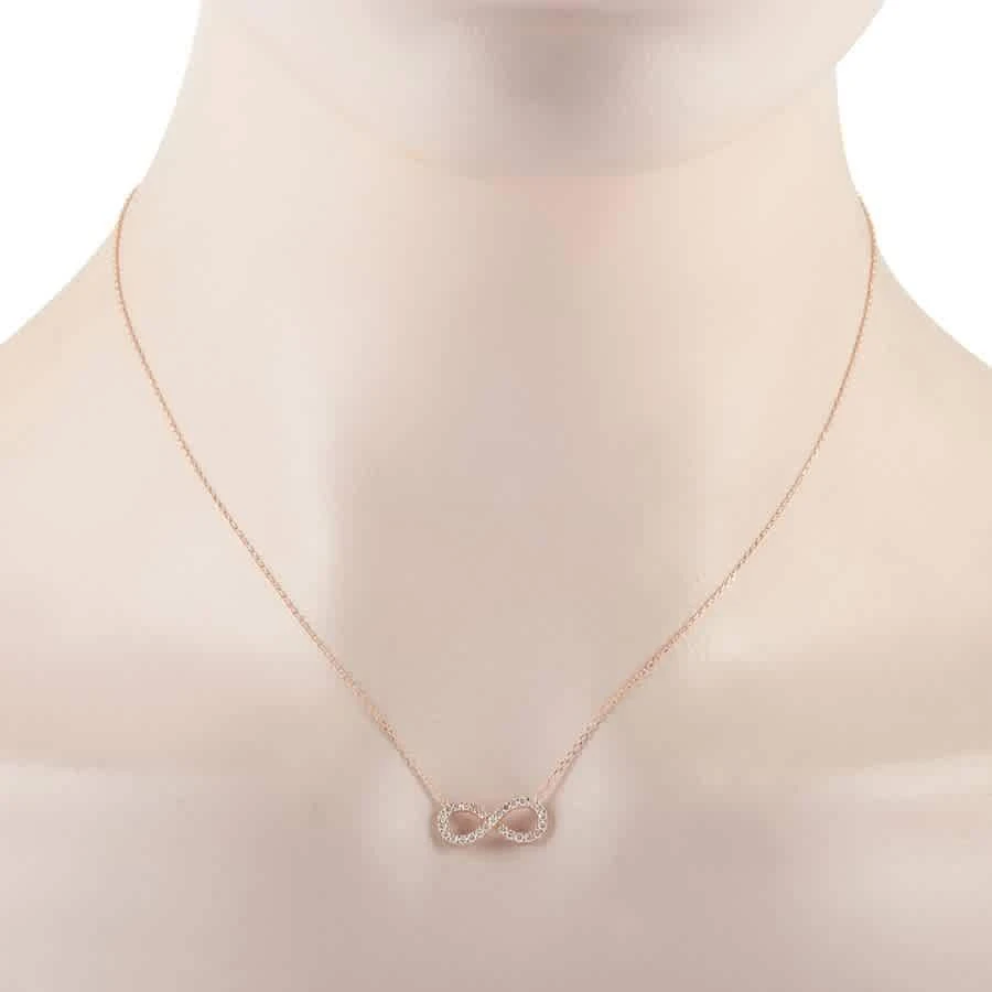 商品LB Exclusive|14K Rose Gold 0.30ct Diamond Infinity Symbol Necklace,价格¥3787,第2张图片详细描述